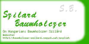 szilard baumholczer business card